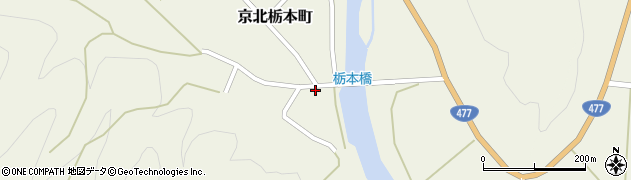 京都府京都市右京区京北栃本町88周辺の地図