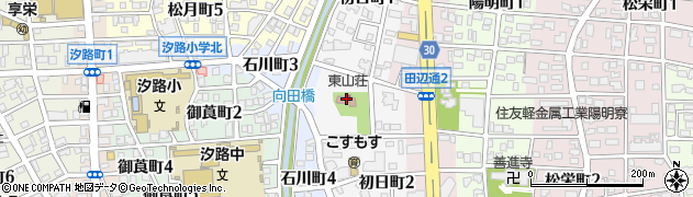 名古屋市役所観光文化交流局　東山荘周辺の地図