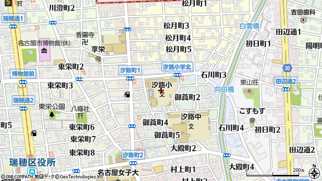 〒467-0006 愛知県名古屋市瑞穂区御莨町の地図