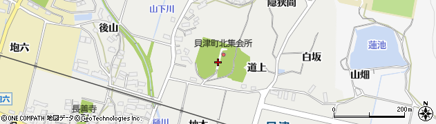 愛知県豊田市貝津町周辺の地図