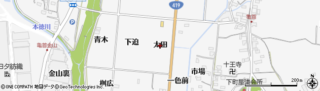 愛知県豊田市亀首町（太田）周辺の地図