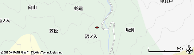 愛知県豊田市足助町（沼ノ入）周辺の地図