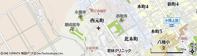 滋賀県近江八幡市西元町58周辺の地図