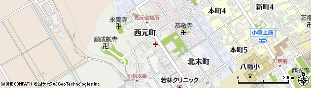 滋賀県近江八幡市西元町61周辺の地図