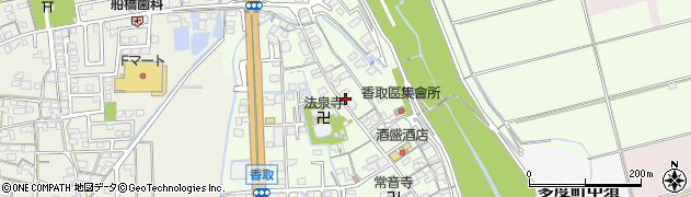 三重県桑名市多度町香取周辺の地図