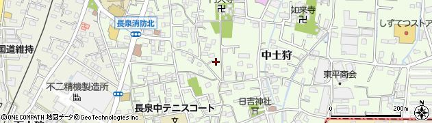 静岡県駿東郡長泉町中土狩周辺の地図