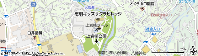 三島市役所　上岩崎プール周辺の地図