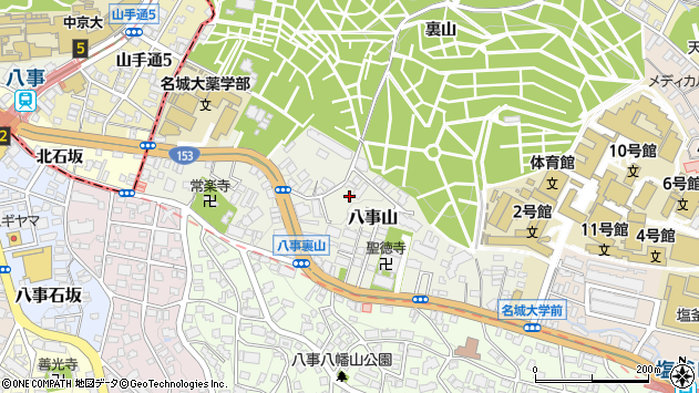 〒468-0077 愛知県名古屋市天白区八事山の地図