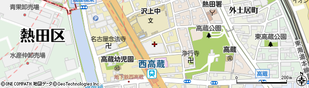 愛知県名古屋市熱田区五本松町周辺の地図