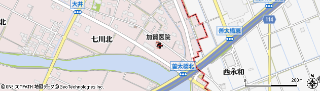 加賀医院周辺の地図