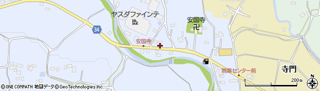 千葉県鴨川市北風原周辺の地図