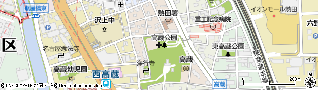 愛知県名古屋市熱田区高蔵町周辺の地図