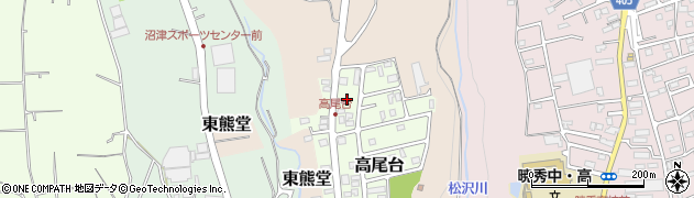 静岡県沼津市高尾台周辺の地図