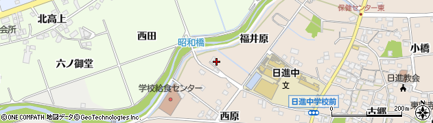 愛知県日進市本郷町福井原周辺の地図
