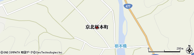 京都府京都市右京区京北栃本町周辺の地図