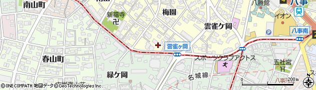 愛知県名古屋市昭和区広路町梅園周辺の地図