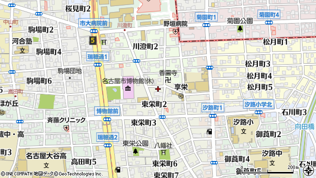 〒467-0017 愛知県名古屋市瑞穂区東栄町の地図