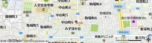 愛知県名古屋市瑞穂区中山町6丁目周辺の地図