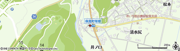 愛知県豊田市保見町（塚原）周辺の地図