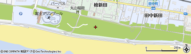 静岡県富士市檜新田周辺の地図