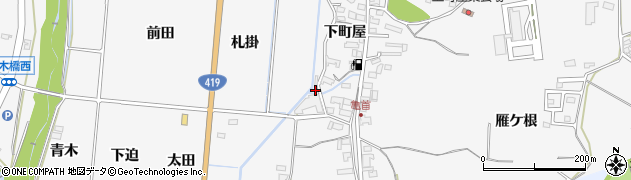 愛知県豊田市亀首町下町屋61周辺の地図