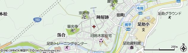 愛知県豊田市足助町陣屋跡46周辺の地図