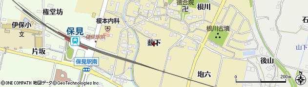 愛知県豊田市東保見町（薮下）周辺の地図