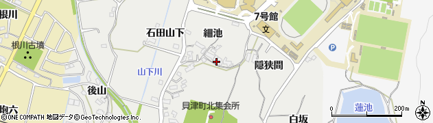 愛知県豊田市貝津町細池85周辺の地図
