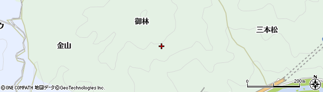 愛知県豊田市足助町（御林）周辺の地図