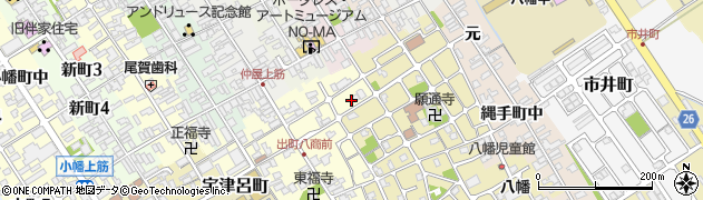 滋賀県近江八幡市出町28周辺の地図