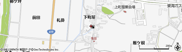愛知県豊田市亀首町下町屋32周辺の地図