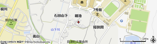 愛知県豊田市貝津町細池80周辺の地図