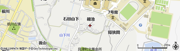 愛知県豊田市貝津町細池81周辺の地図