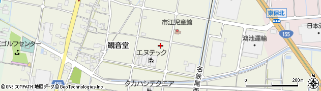 愛知県愛西市西保町大之内周辺の地図