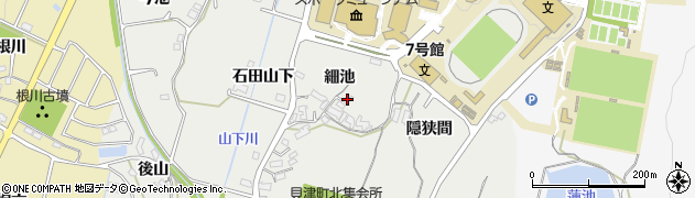 愛知県豊田市貝津町細池79周辺の地図