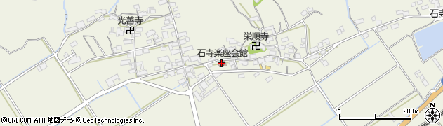 石寺楽座会館周辺の地図