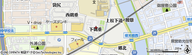 愛知県名古屋市中川区富田町大字榎津（下鵜垂）周辺の地図