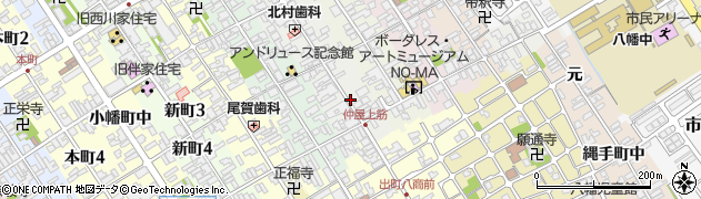 滋賀県近江八幡市仲屋町（上）周辺の地図