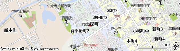 滋賀県近江八幡市元玉屋町周辺の地図
