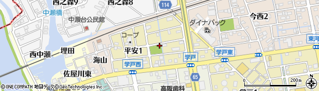 愛知県蟹江町（海部郡）平安周辺の地図