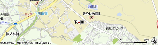 愛知県日進市三本木町（下川田）周辺の地図