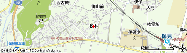 愛知県豊田市保見町（松本）周辺の地図