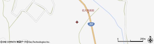愛知県設楽町（北設楽郡）東納庫（向山）周辺の地図