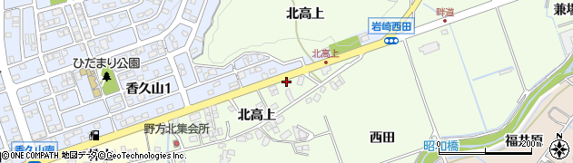 愛知県日進市岩崎町北高上53周辺の地図