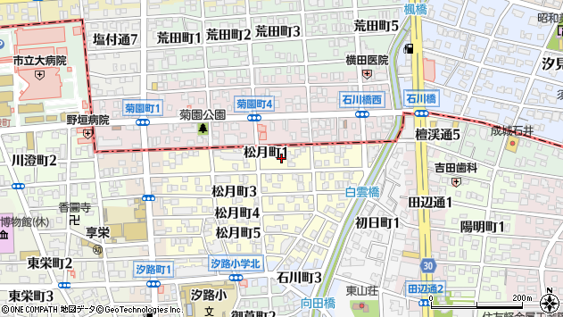 〒467-0004 愛知県名古屋市瑞穂区松月町の地図
