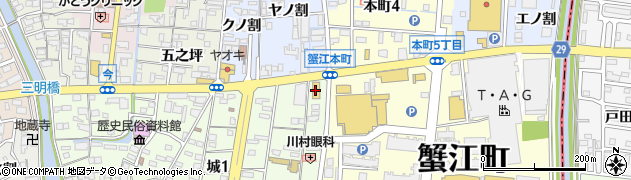 ワタシン蟹江店周辺の地図