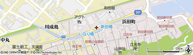 静岡県富士市田子周辺の地図