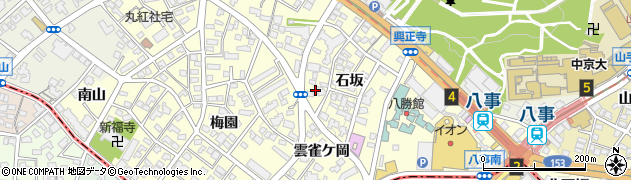 愛知県名古屋市昭和区広路町石坂周辺の地図