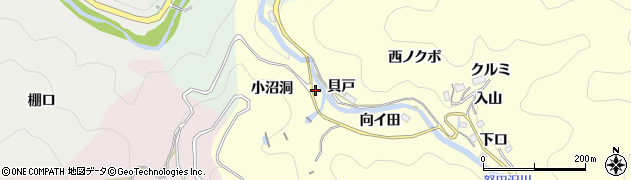 愛知県豊田市怒田沢町（小沼洞）周辺の地図