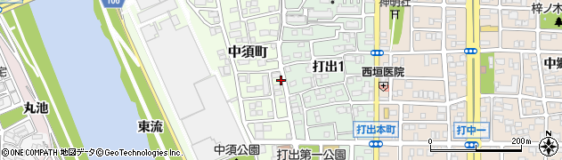 愛知県名古屋市中川区中須町210周辺の地図
